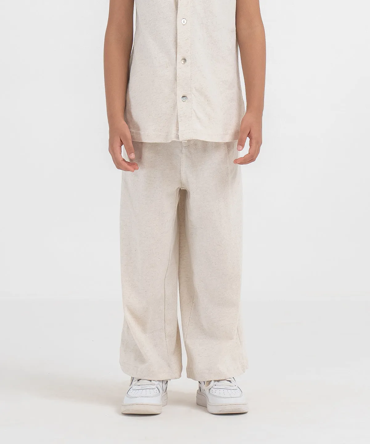 Girls' Linen Flared Pants