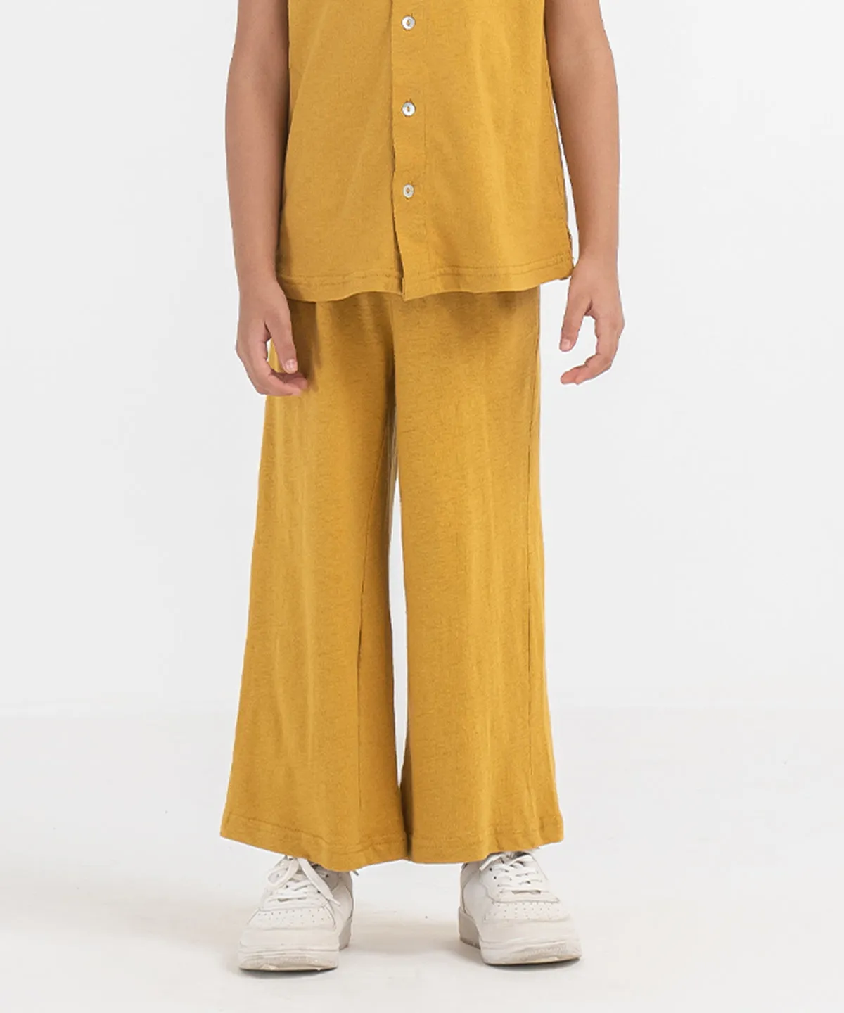 Girls' Linen Flared Pants