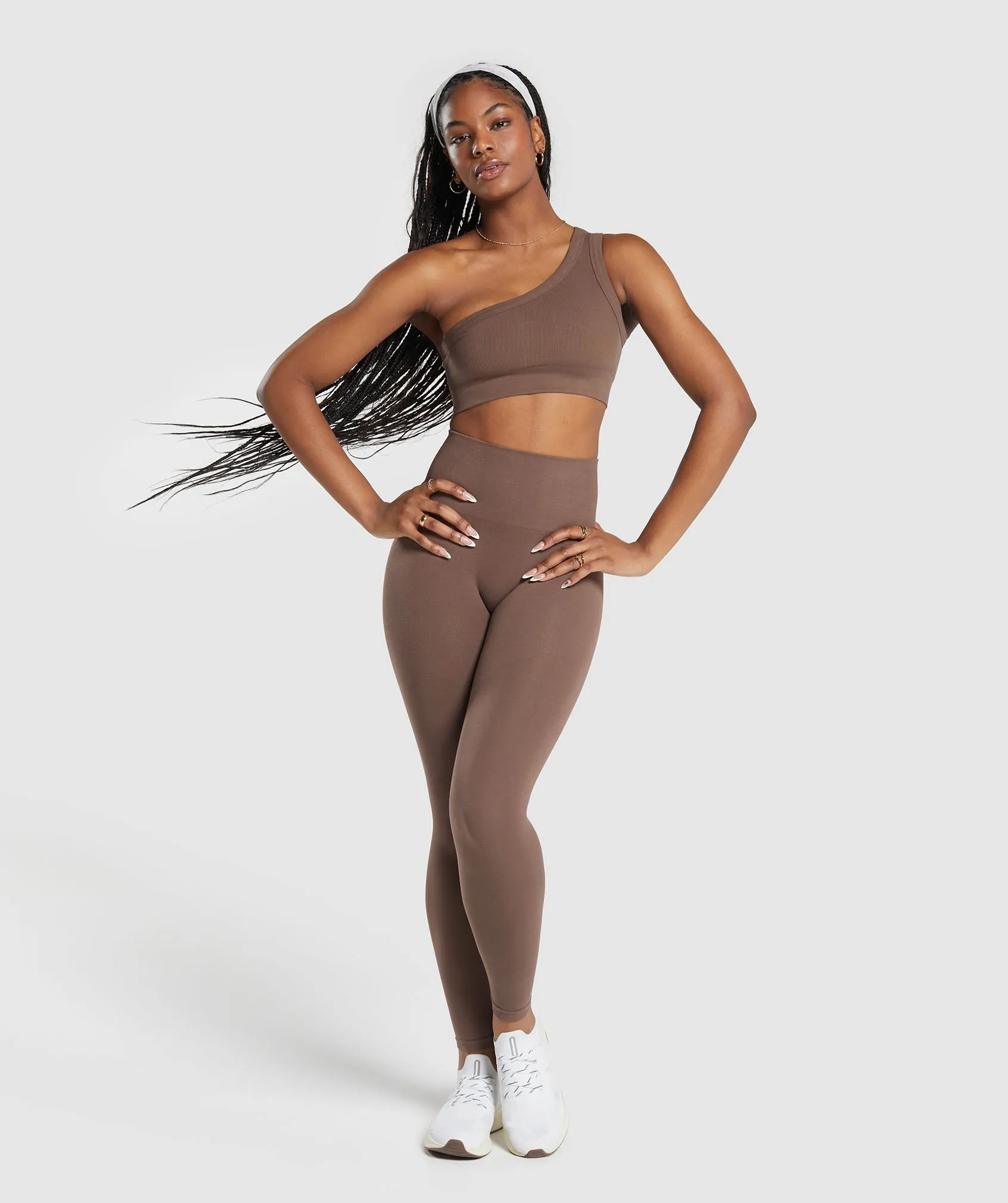 Gymshark Cotton Seamless Leggings - Soft Brown