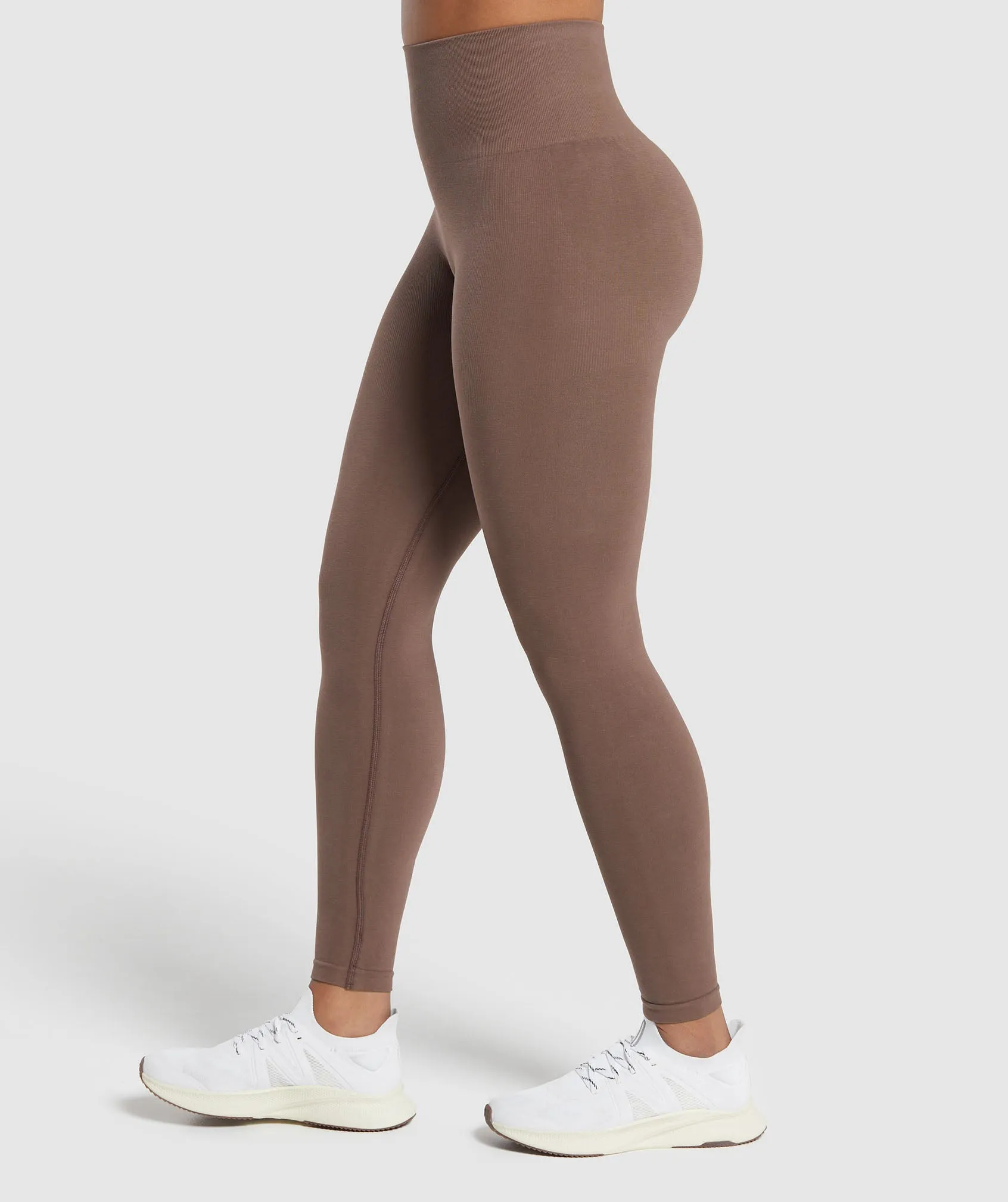 Gymshark Cotton Seamless Leggings - Soft Brown