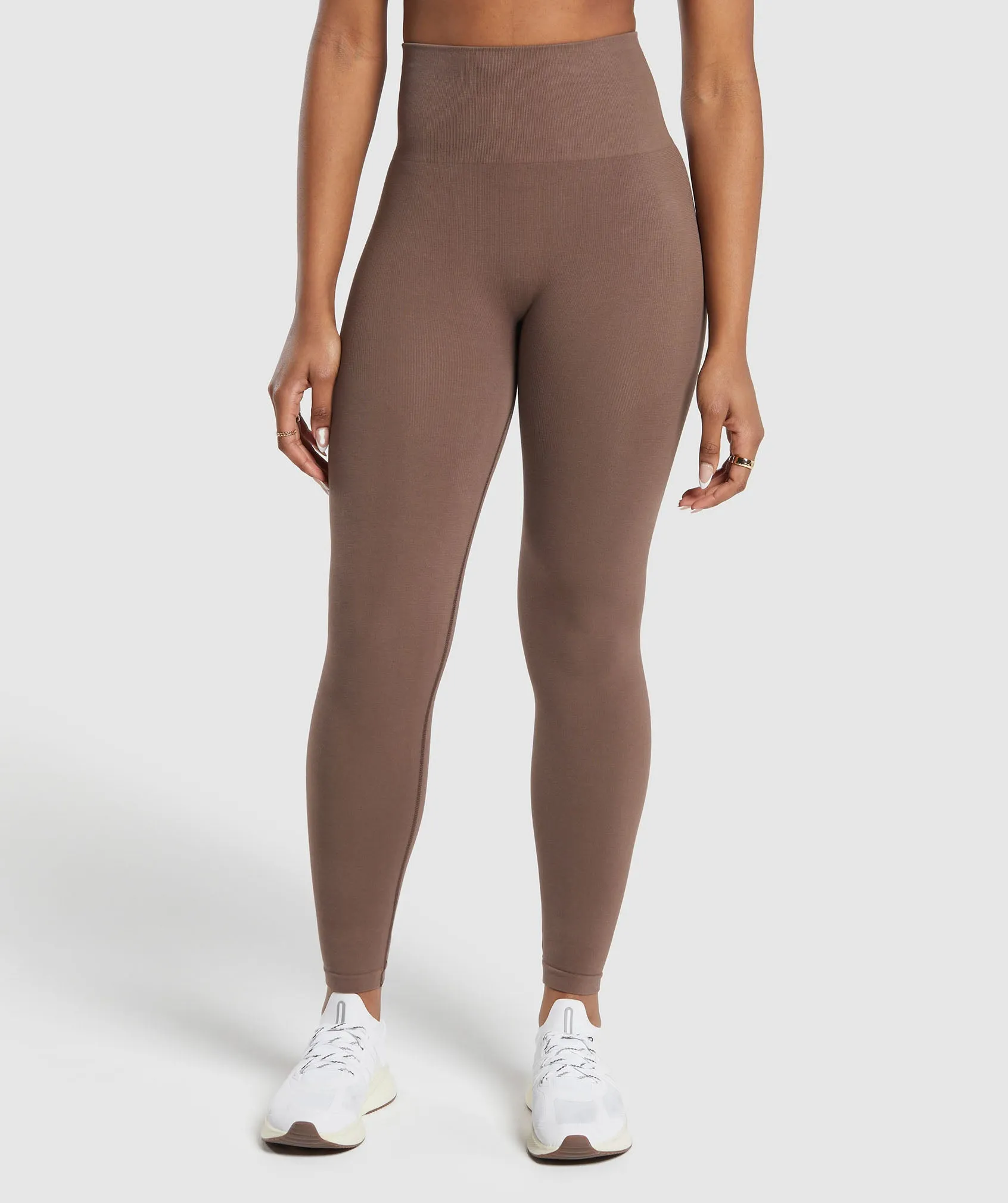 Gymshark Cotton Seamless Leggings - Soft Brown