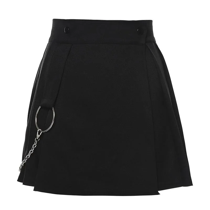 Half Pleated Punk Skirt SD00955