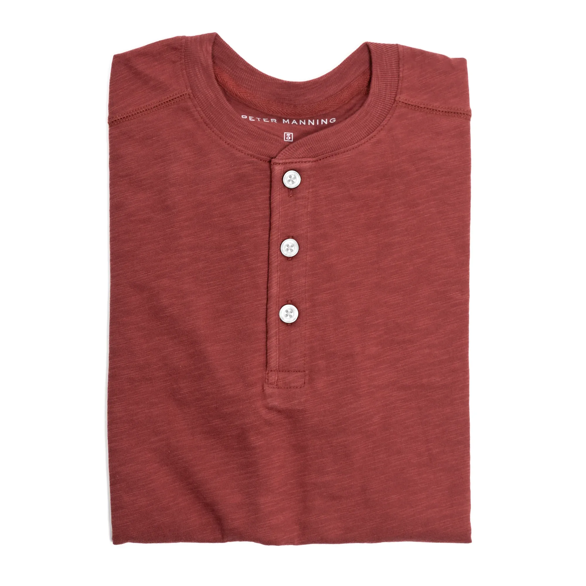 Henley Shirt Short Sleeve - Burgundy