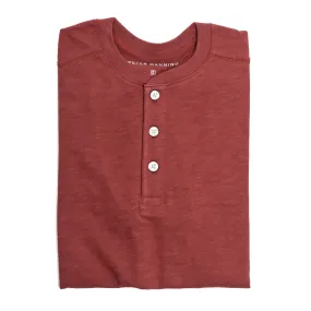 Henley Shirt Short Sleeve - Burgundy