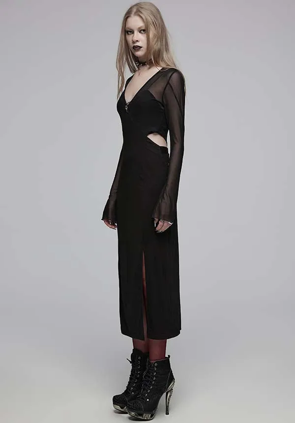 Katalyst | MESH V-NECK DRESS*