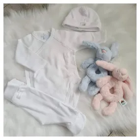 Laranjinha Baby White Cotton Set