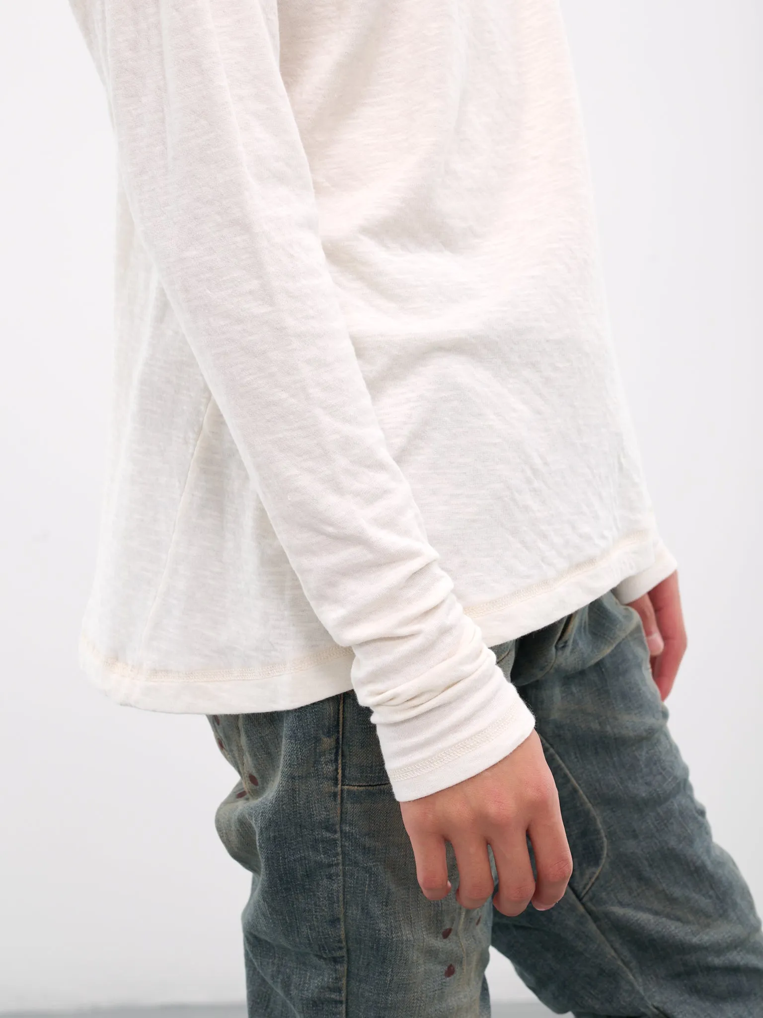 Long Sleeve Henley (JM101-IVORY)