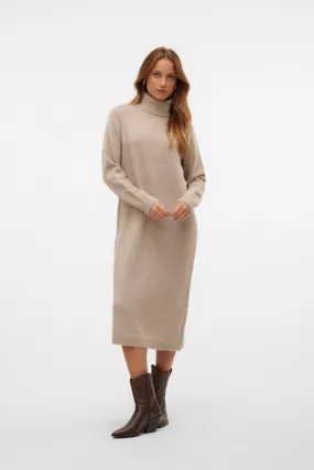 Marwa High Neck Midi Knit Dress