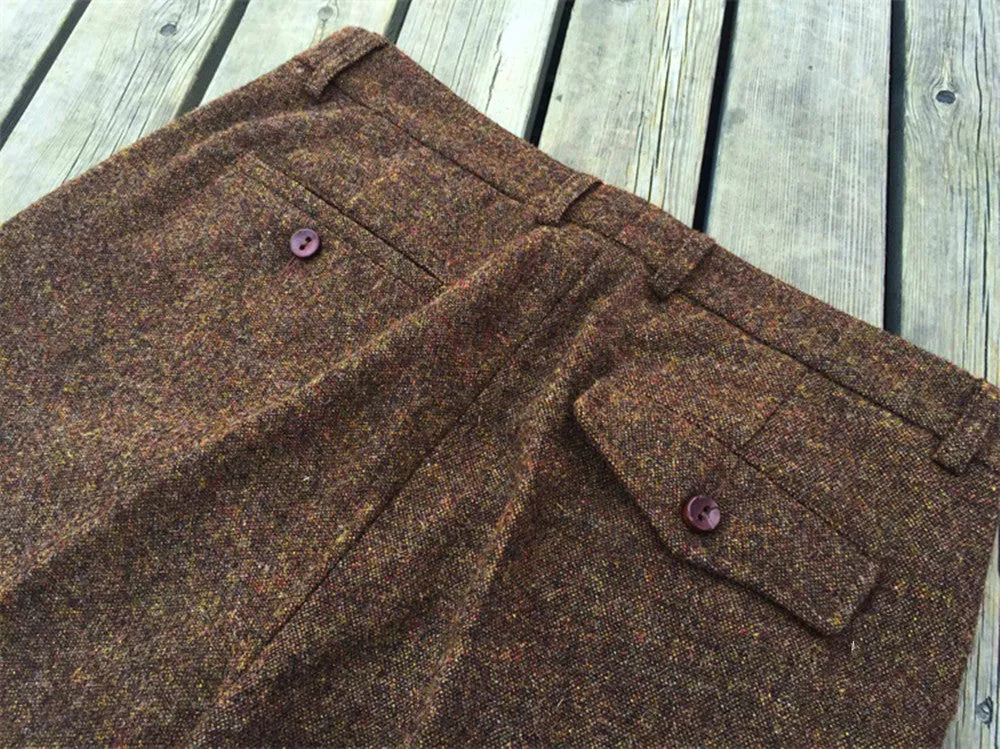 Men's 1930s Brown Tweed Pants