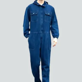 Men's loose jeans jumpsuit