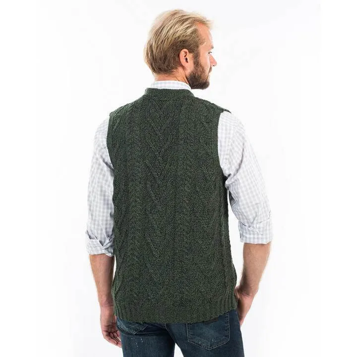 Men's V-Neck Irish Knit Vest