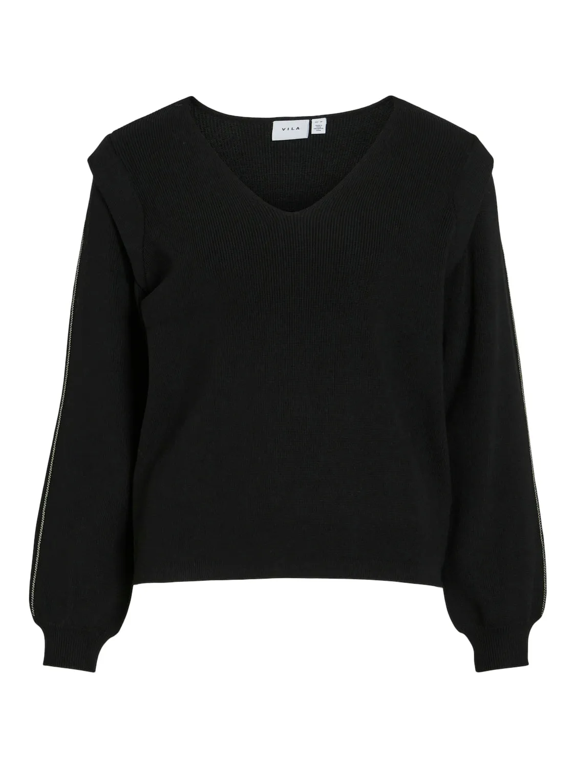 Mila V-Neck Jumper (Black)