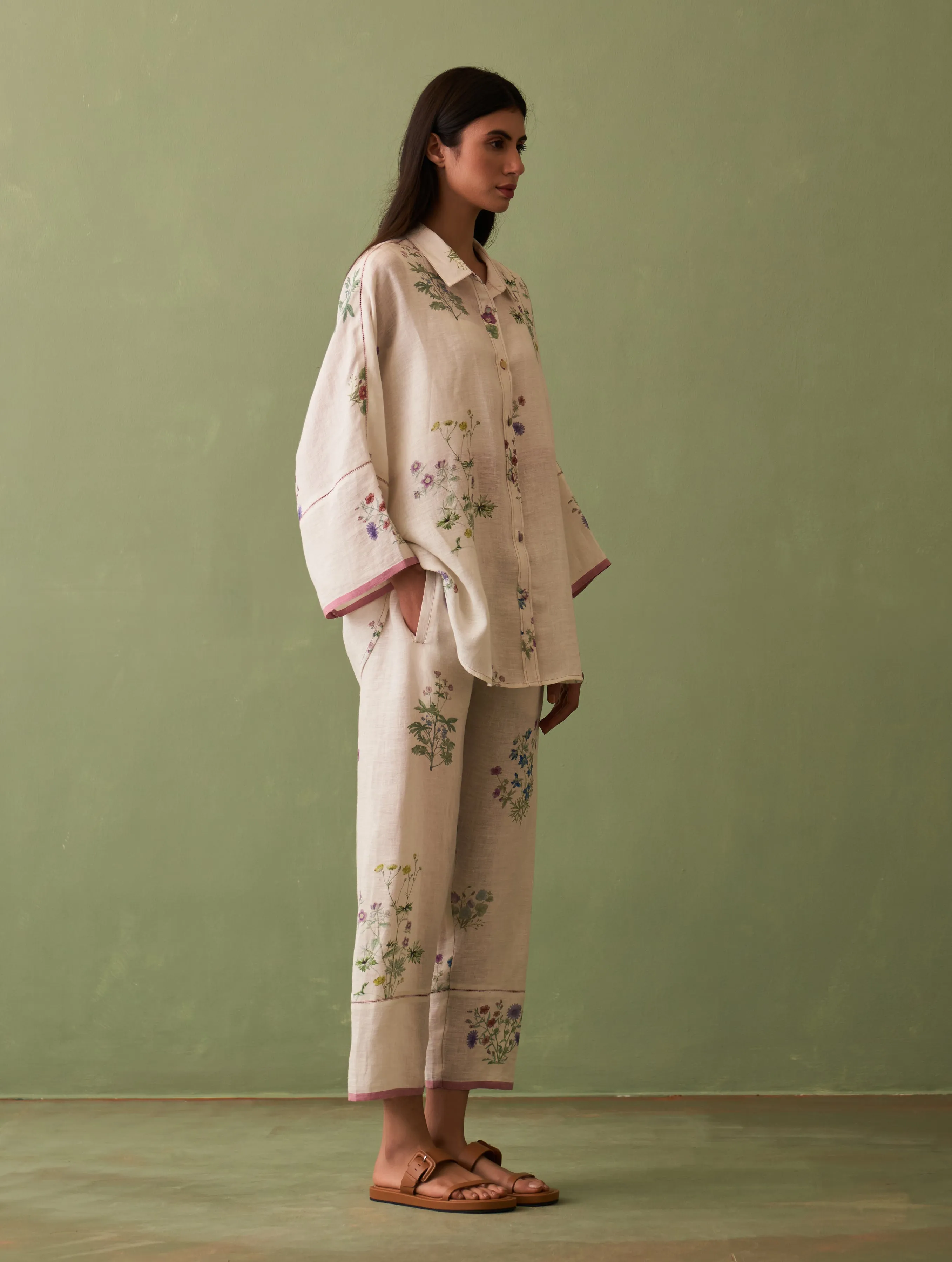 Mira Botanical Co-ord Set - Ivory