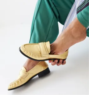 Miro Leather Loafer | Gold