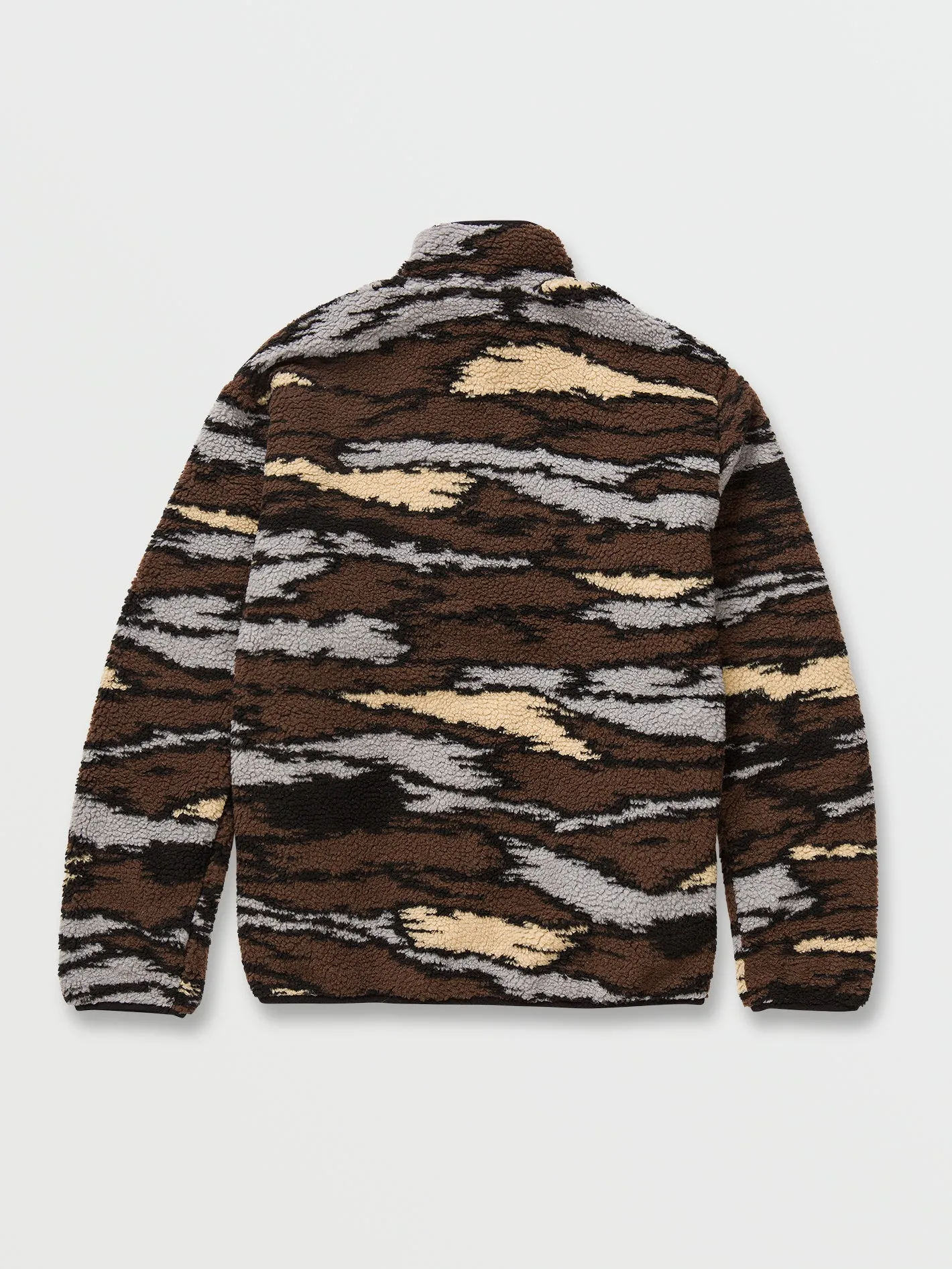 Muzzer Fuzzar Zip Fleece Jacket - Bark Brown