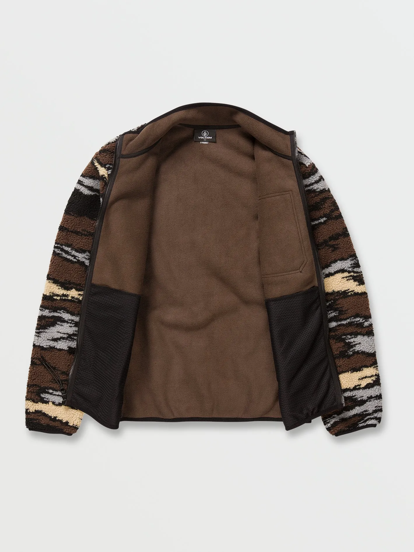 Muzzer Fuzzar Zip Fleece Jacket - Bark Brown