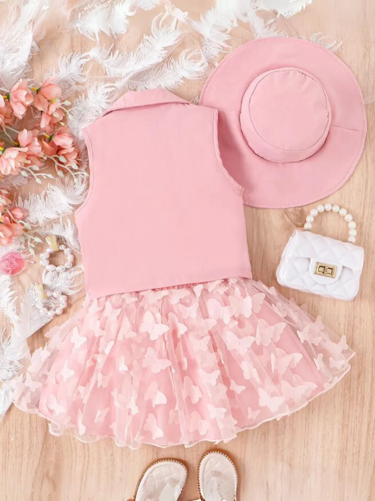 My Perfect Spring Butterfly Skirt 3PC Set