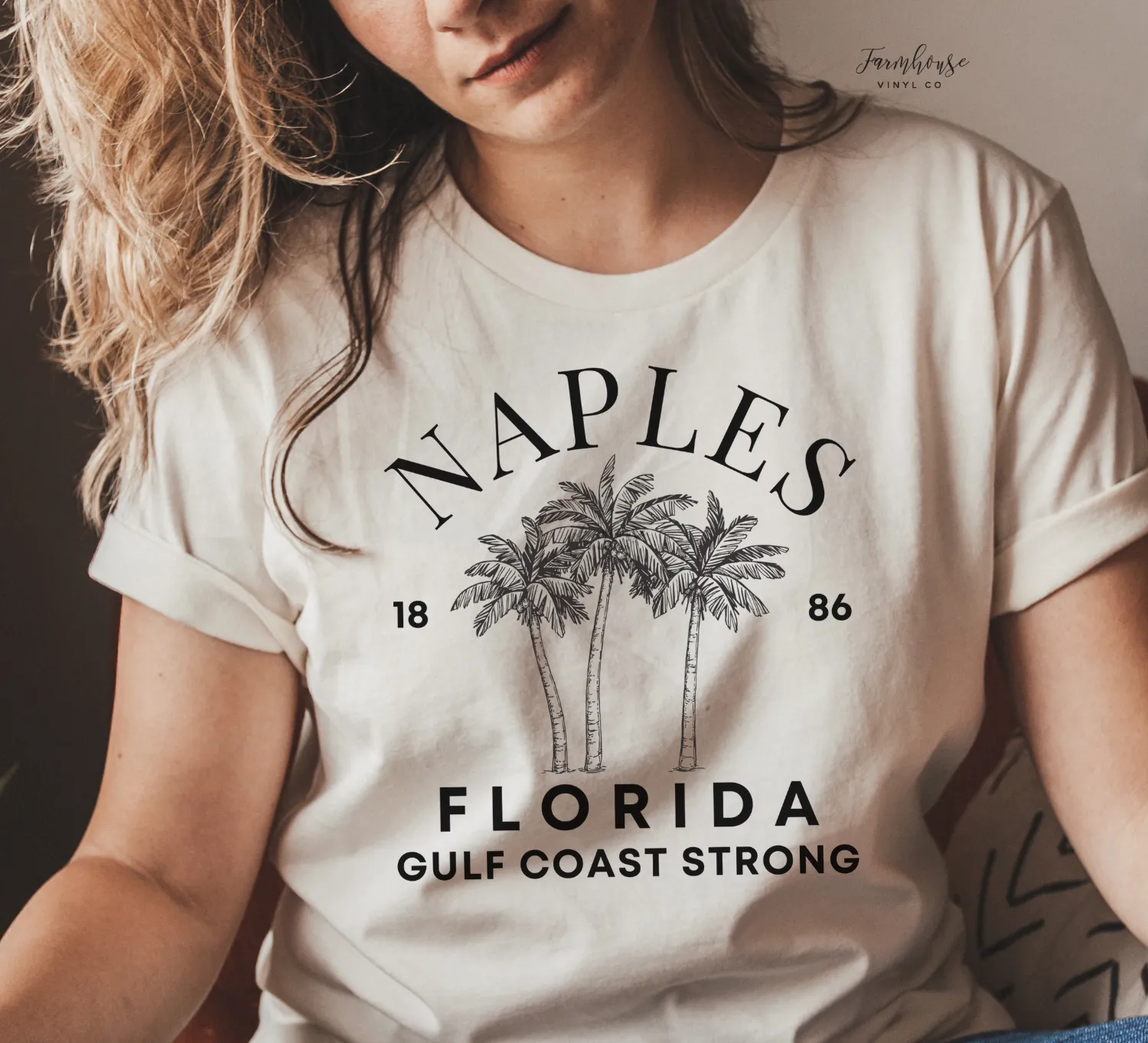 Naples Florida Gulf Coast Strong Palm Trees Shirt