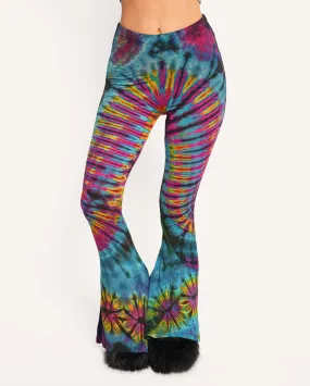 Neon Abyss Tie Dye Bell Bottom Leggings