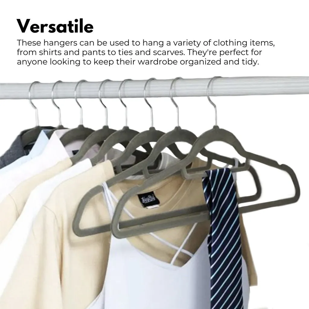 Non-Slip Velvet Suit Hangers, Tie Organizers, 30-Pack, Gominimo