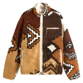 Obey Clothing Moroccan Rug Sherpa Jacket - Brown Multi