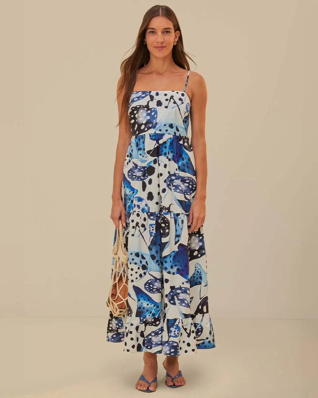 Off-White Mantas Organic Cotton Maxi Dress