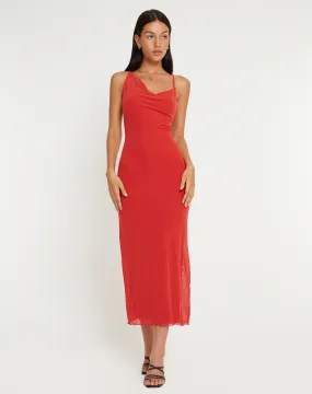 Pavira Maxi Dress in Red Clay