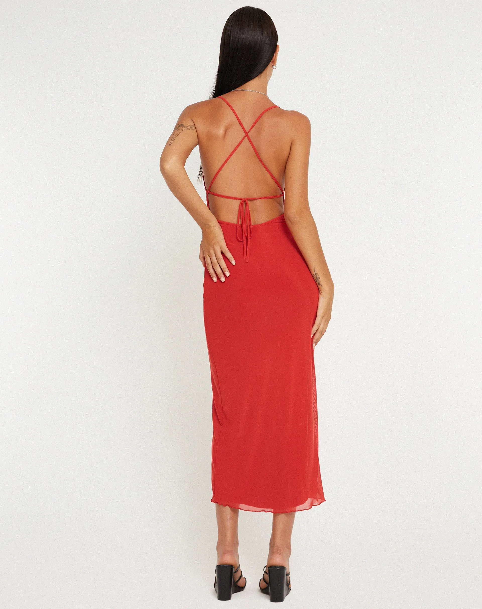 Pavira Maxi Dress in Red Clay