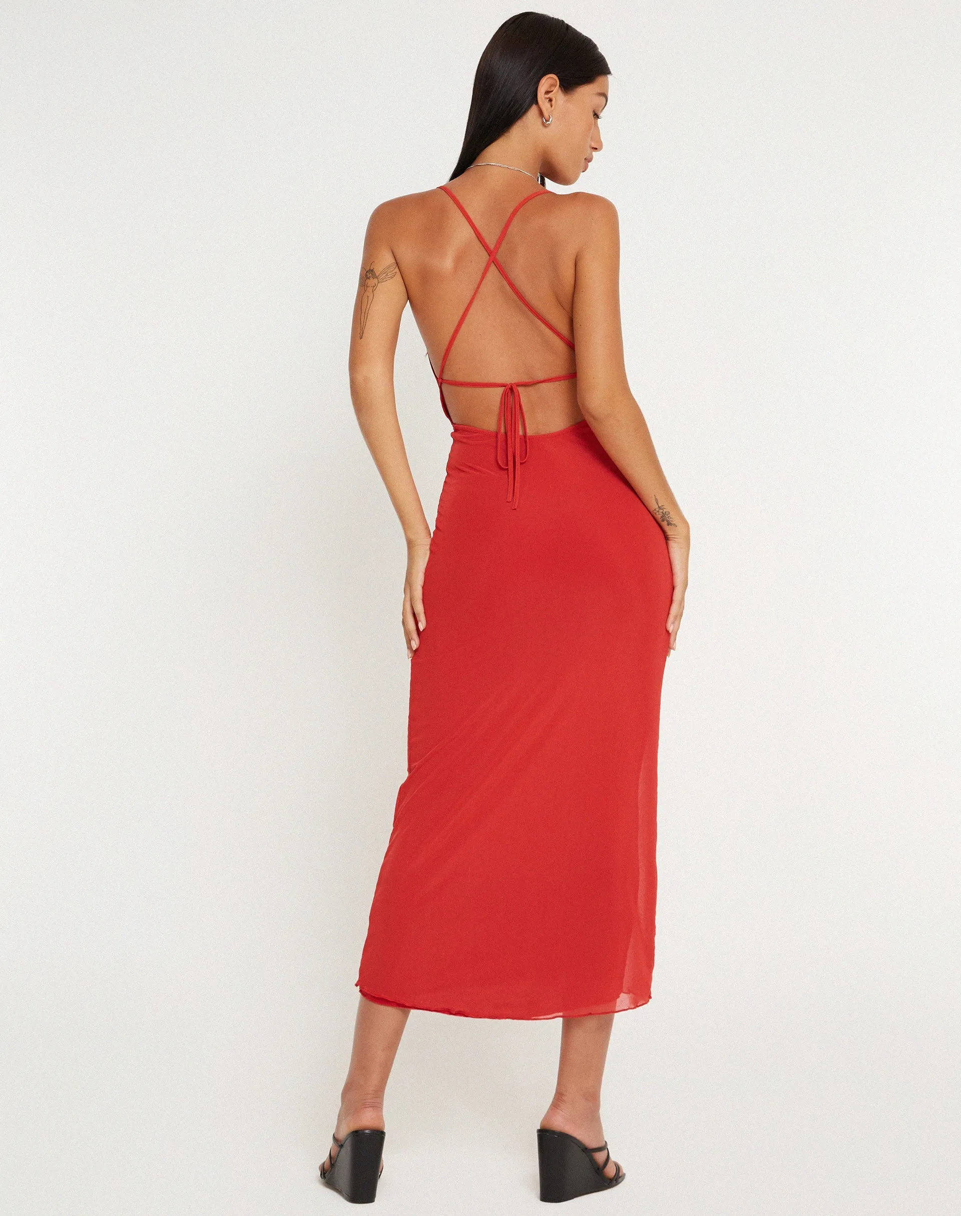 Pavira Maxi Dress in Red Clay