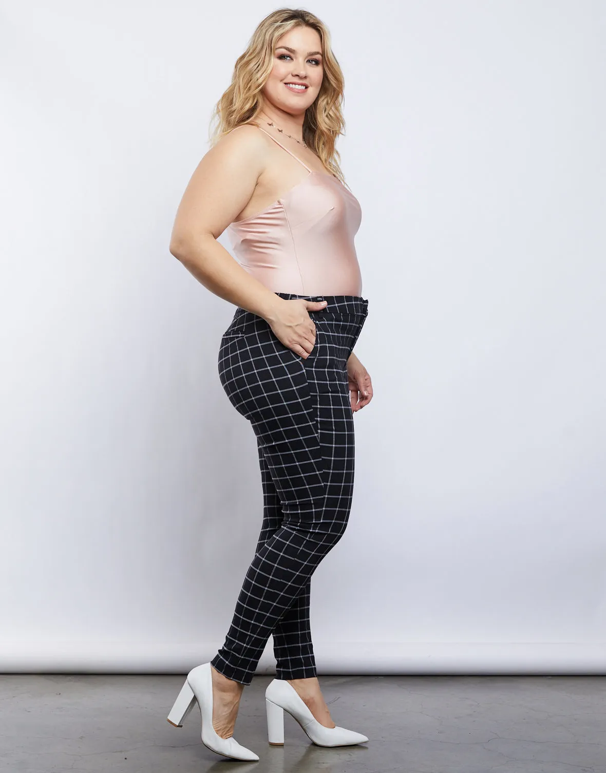 Plus Size Jessie Grid Pants