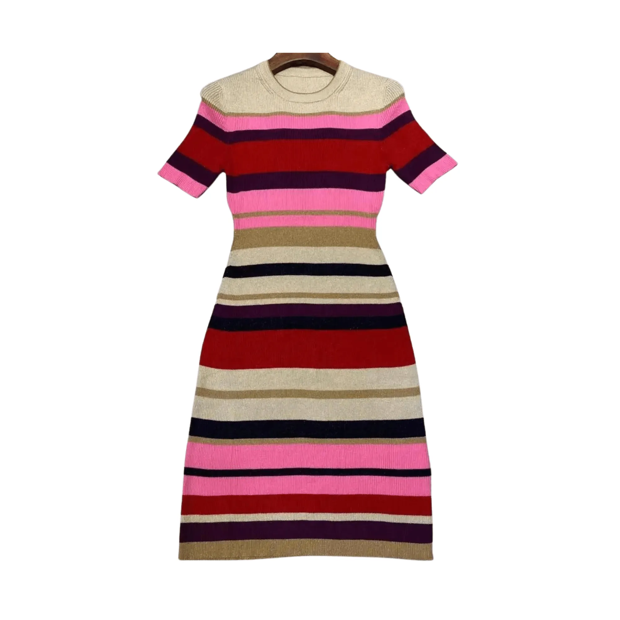 Pre Order:  Striped Slim Fit Knit Dress