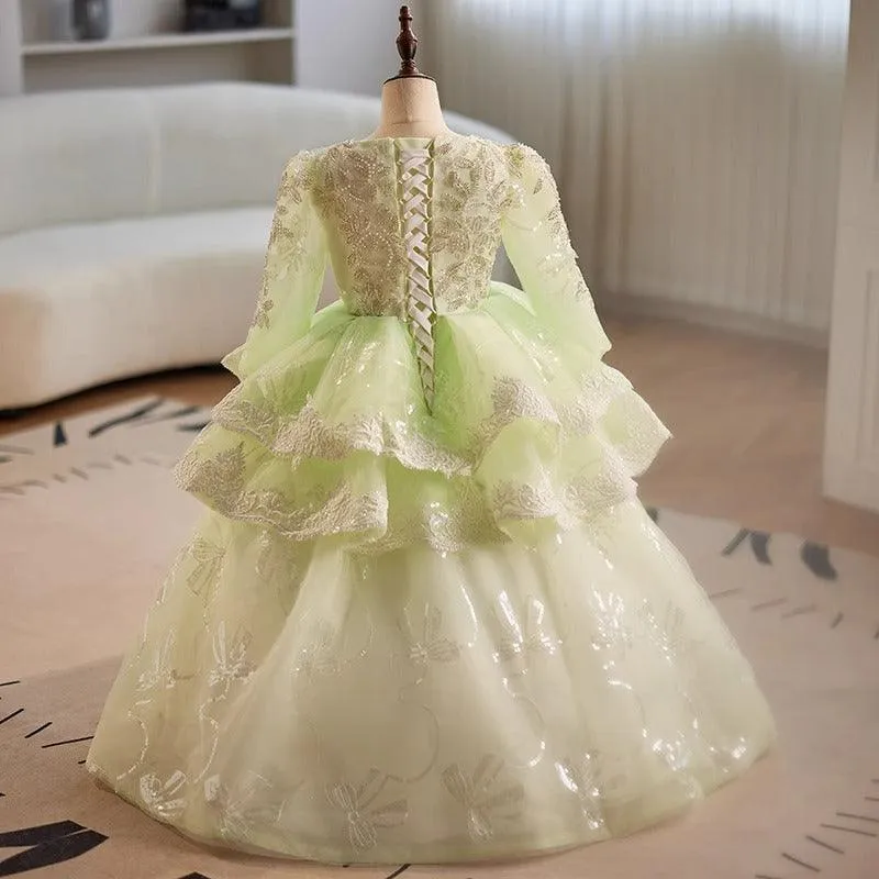 Princess Dream Lace Bead Gown Fairytale Style Girls' Gown