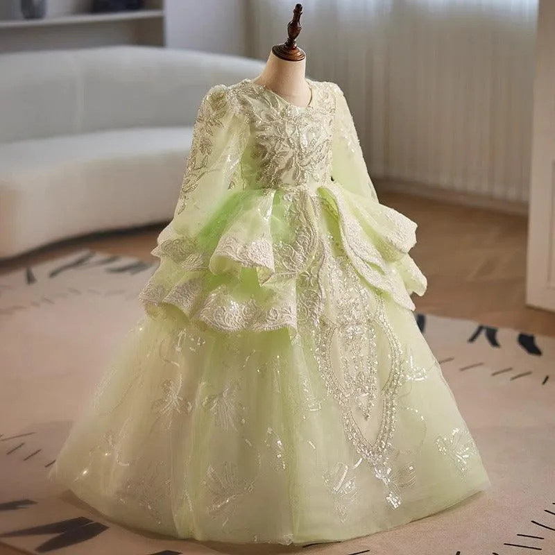 Princess Dream Lace Bead Gown Fairytale Style Girls' Gown