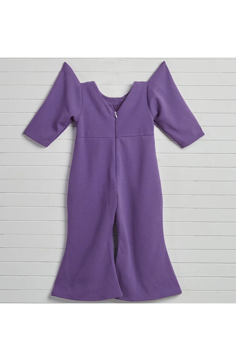 Purple Heart Patch Scuba Georgette Jumpsuit