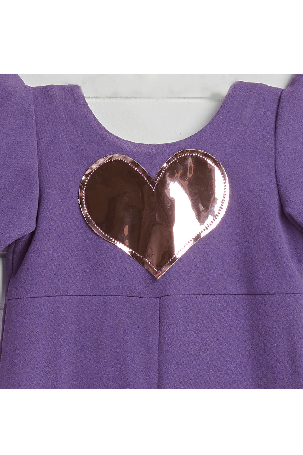 Purple Heart Patch Scuba Georgette Jumpsuit