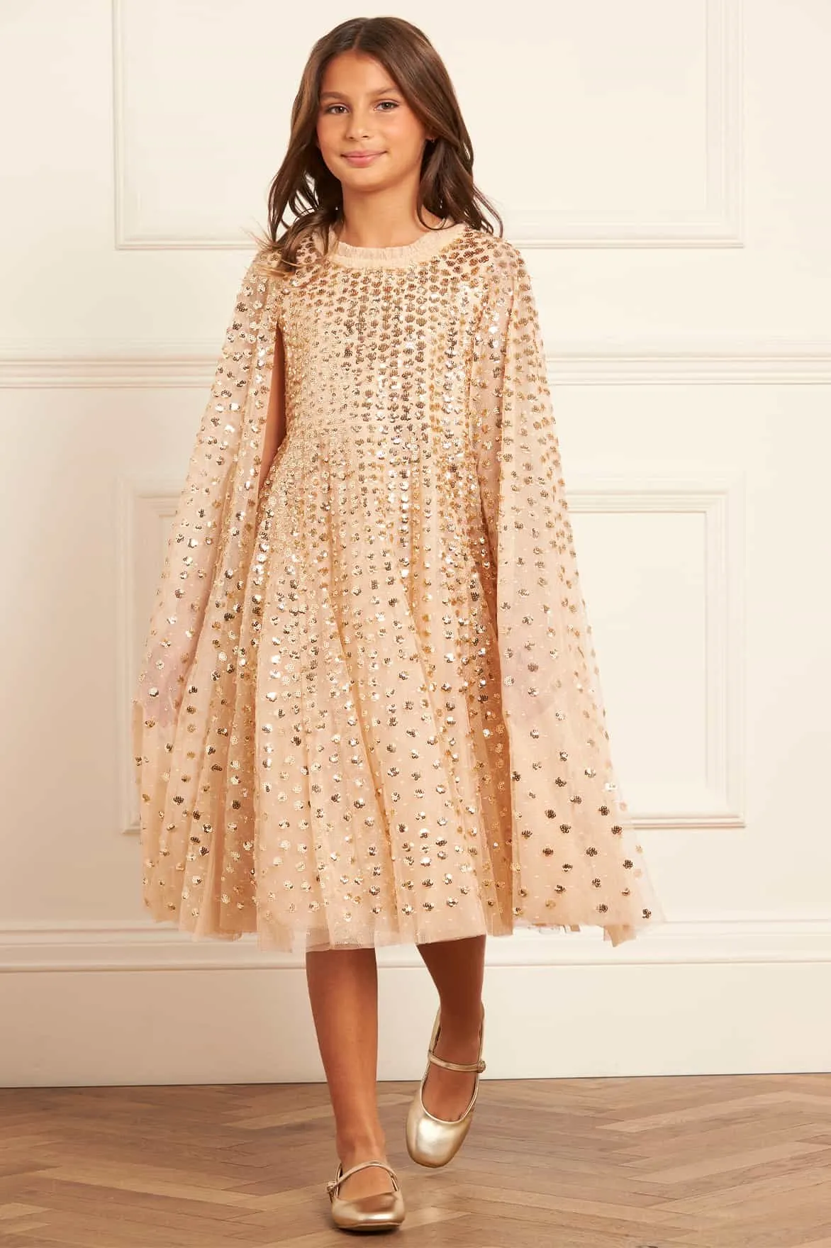 Raindrop Cape Kids Dress