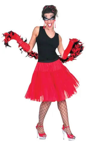 Red Knee Length Petticoat