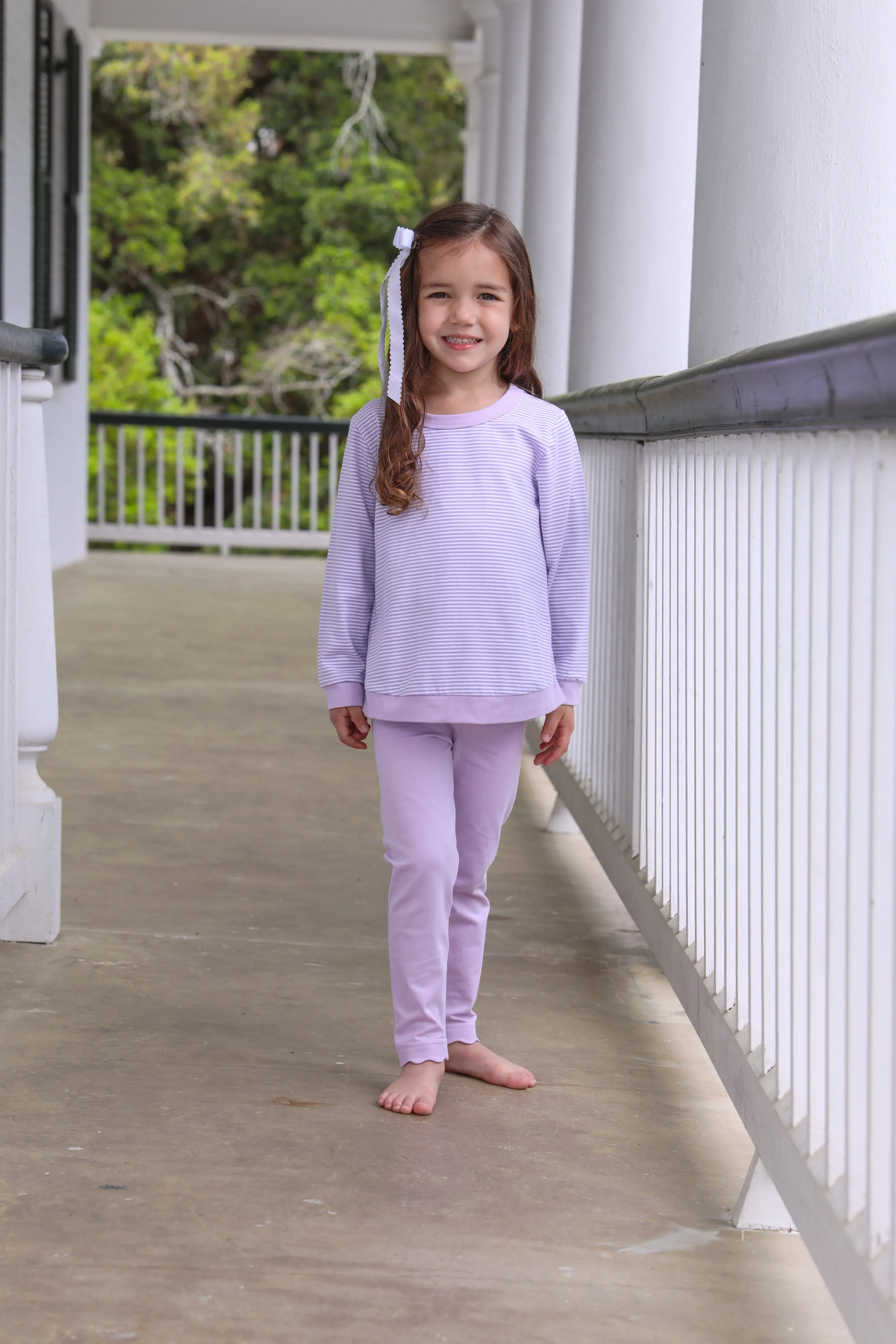 Scallop Leggings- Lavender