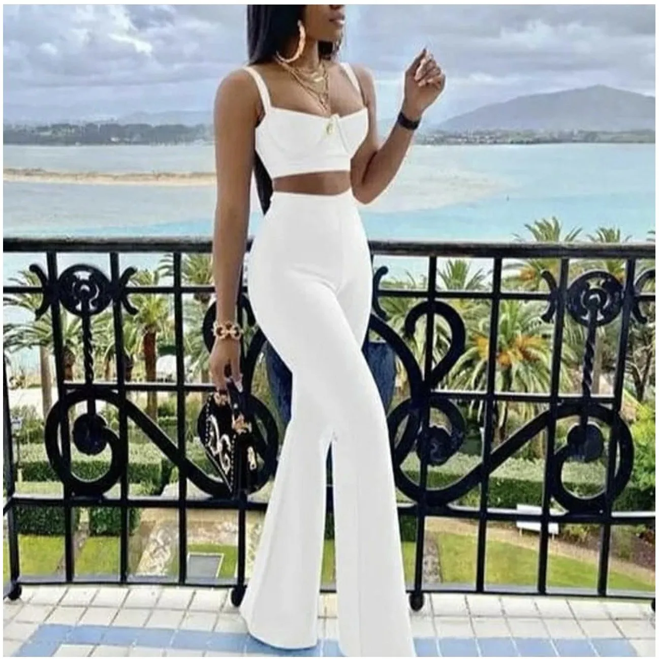 Sexy Two-piece Flared Set