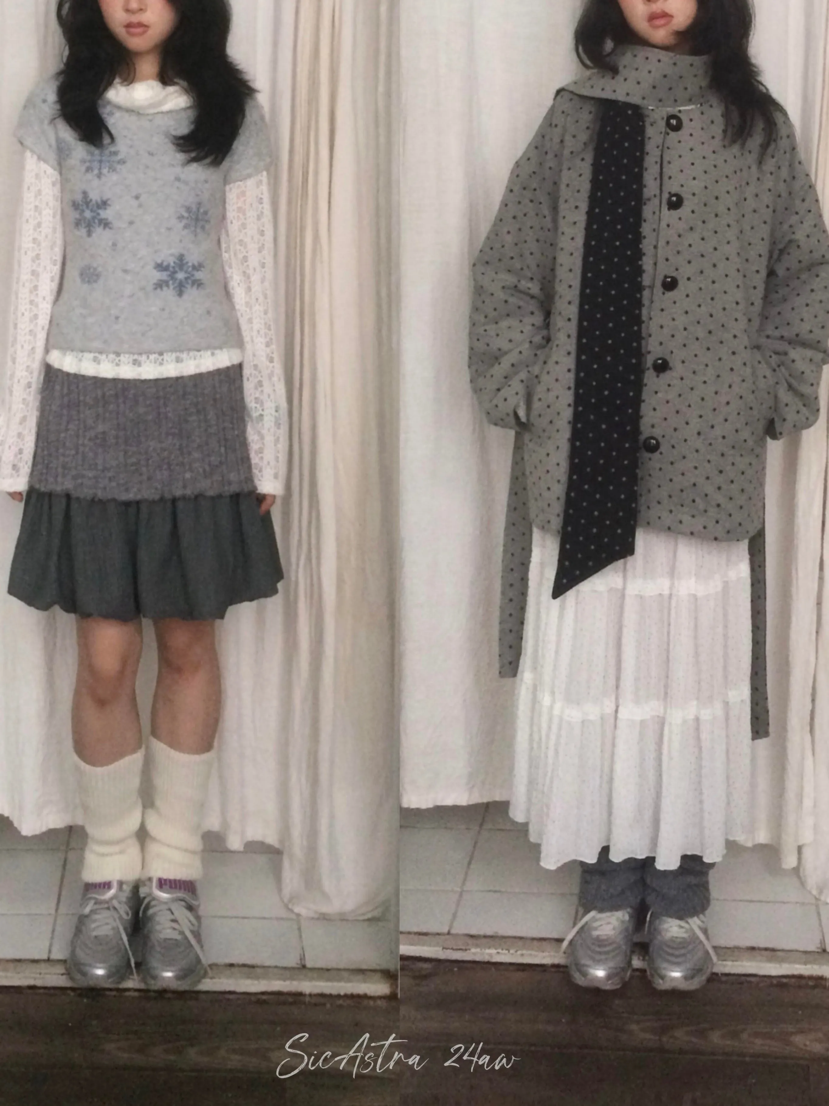 Sic Astra Snow Doll Coquette Knitting Vest Sweater