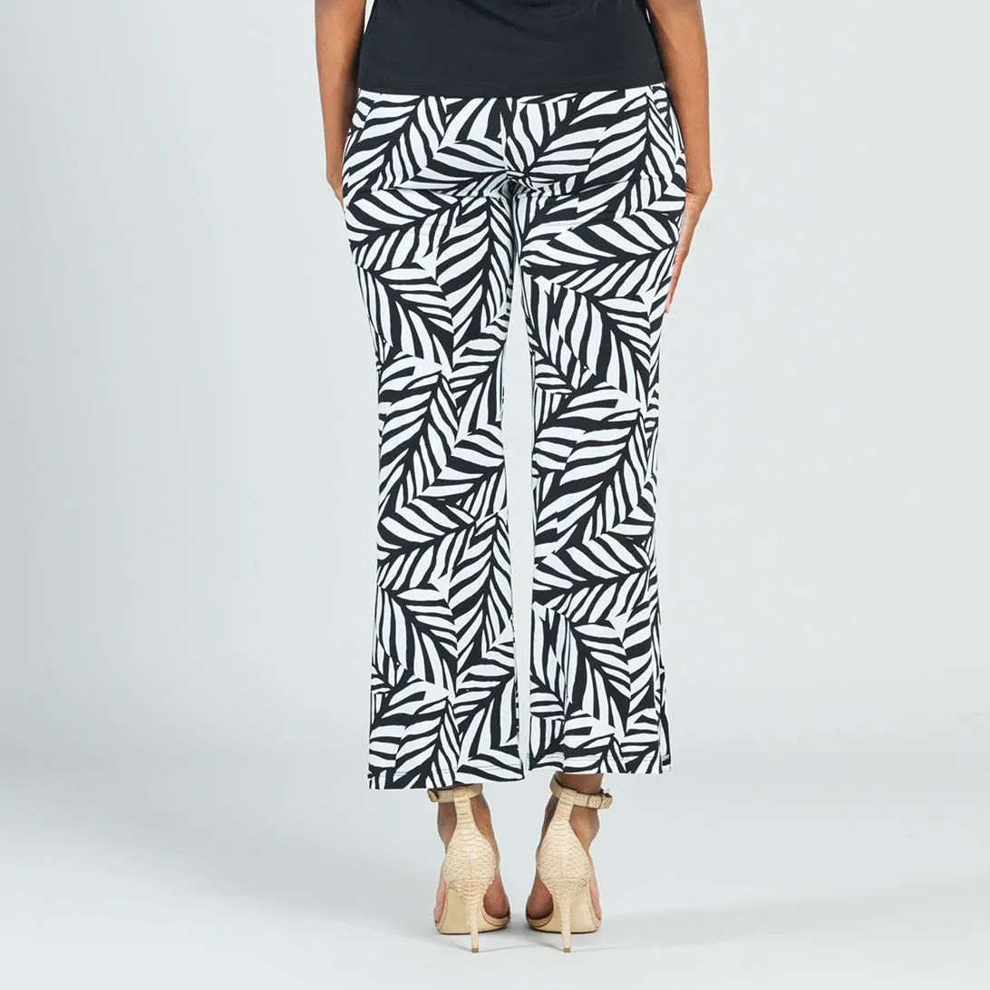 Side Slit Ankle Pant - Leaf Stripe - Final Sale!