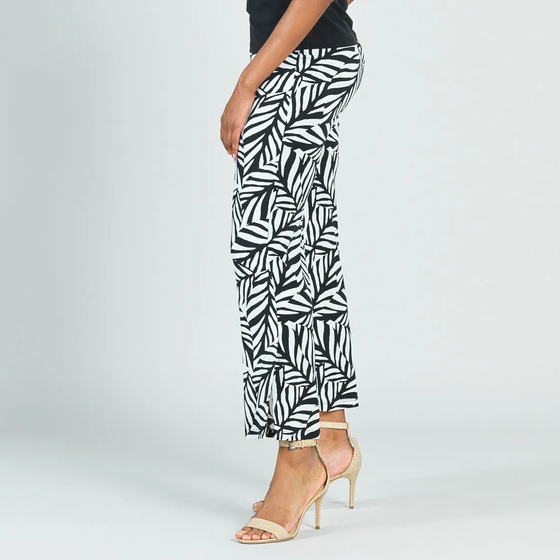 Side Slit Ankle Pant - Leaf Stripe - Final Sale!