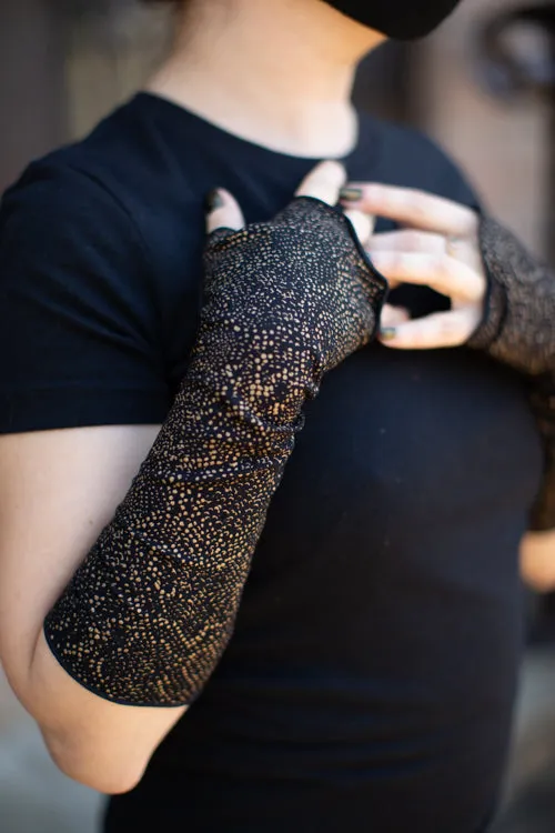 Snake Print Reversible Arm Warmers