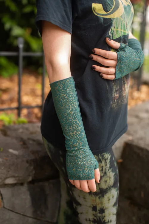 Snake Print Reversible Arm Warmers