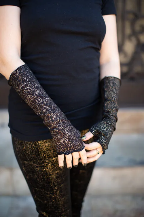 Snake Print Reversible Arm Warmers