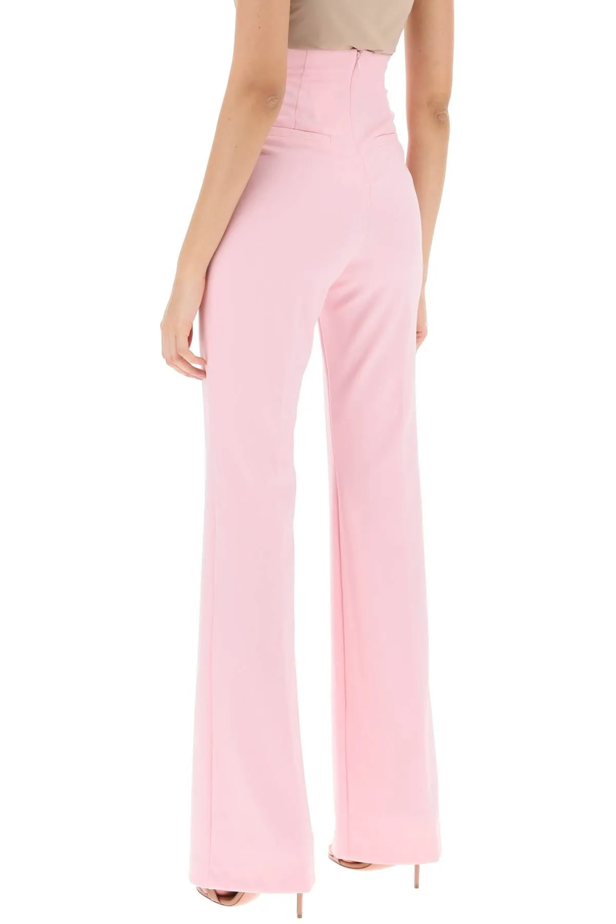 Sportmax Olea Flared Pants In Scuba Jersey