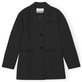 Stretch Stripe Oversized Blazer