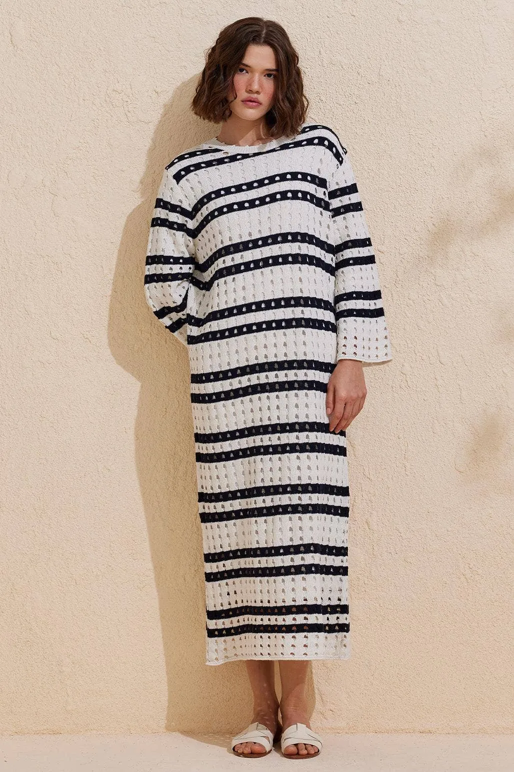 Summer Knit Dress - Navy