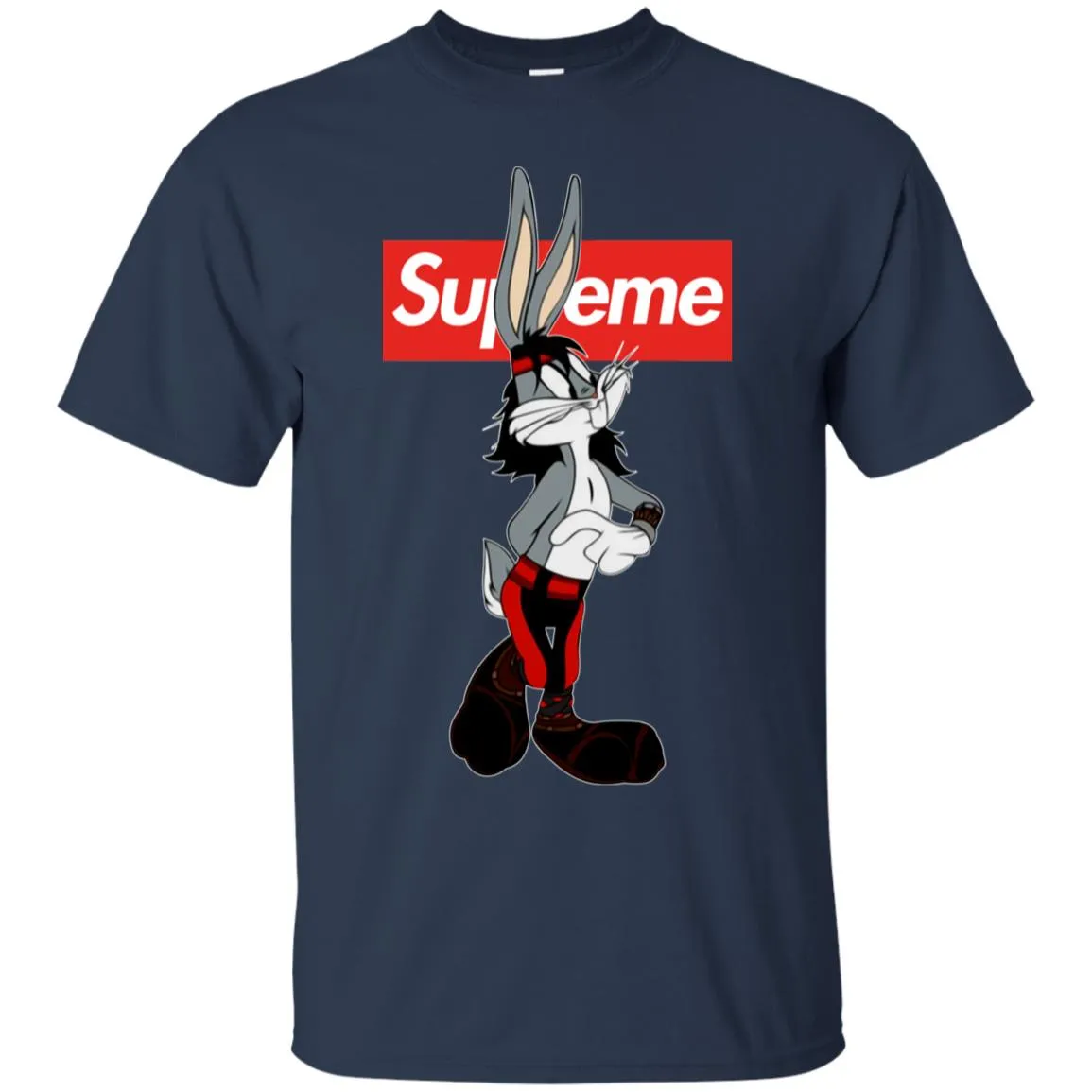 Supreme Rabbit T-shirt Men Cotton T-Shirt