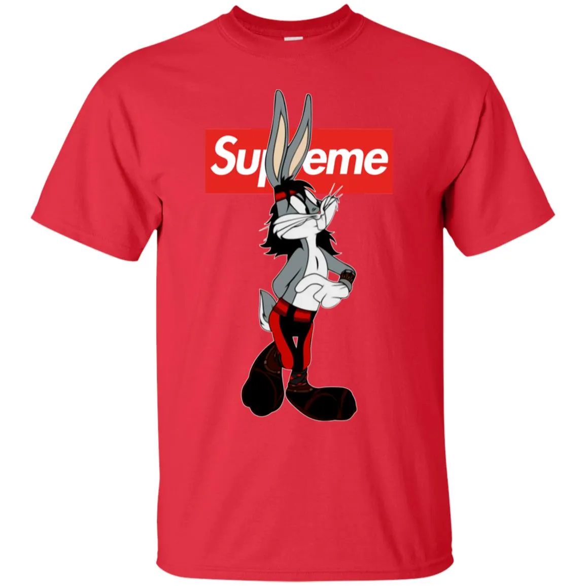 Supreme Rabbit T-shirt Men Cotton T-Shirt